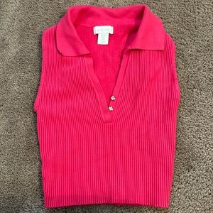 house of harlow pink ribbed top